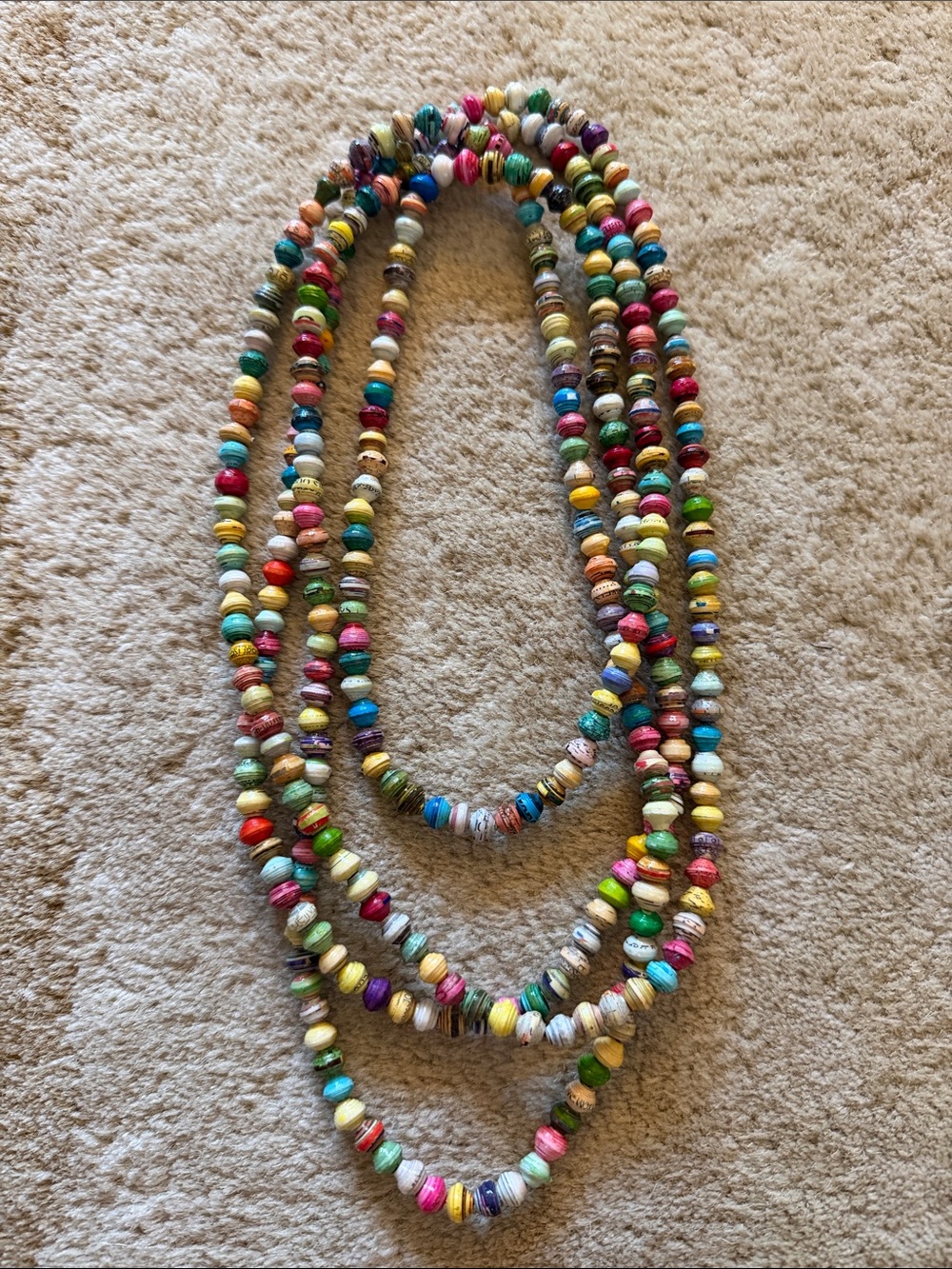 Noonday Collection Multicolor Seed Bead Long Necklace